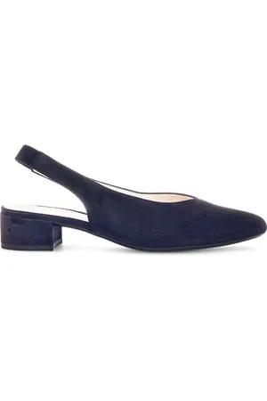 Gabor Femme, Chaussures, Bleu, Taille: 40 EU Escarpins à bride arrière en cuir suédé bleu