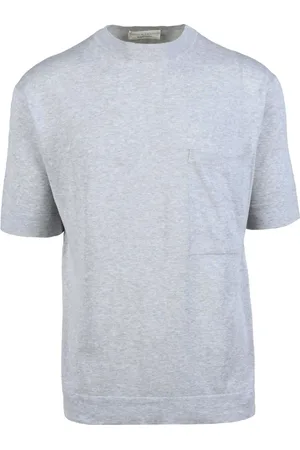 FILIPPO DE LAURENTIIS Homme, Tops, Gris, Taille: S T-shirt Coton Modèle Tricoté