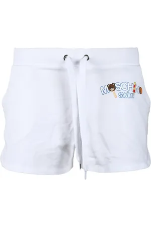 Moschino Femme, Shorts, Blanc, Taille: 40 FR Shorts de bain avec mélange élasthanne