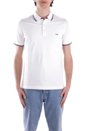 FAY Homme, Tops, Blanc, Taille: M T-shirts et Polos Blancs avec Boutons
