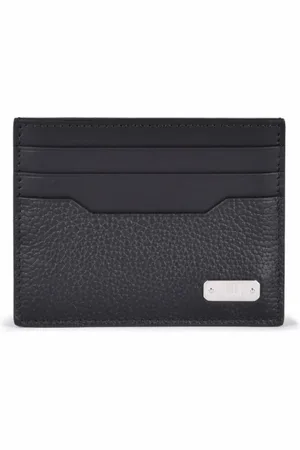 Dunhill Homme, Accessoires, Noir, Taille: ONE Size Porte-cartes en Cuir - Description: Porte-cartes