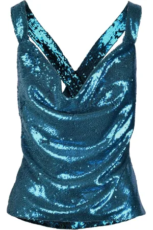 alma sanchez Femme, Tops, Bleu, Taille: 40 FR Top
