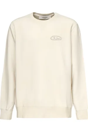 Golden Goose Homme, Sweatshirts et sweats à capuche, , Taille: L Pull en Coton avec Imprimé