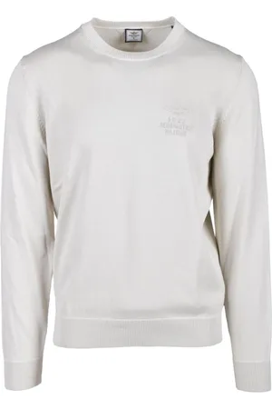 Aeronautica Militare Homme, Pulls, Blanc, Taille: L Maglia