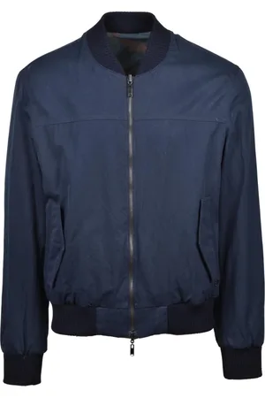 Dondup Homme, Vestes, Bleu, Taille: L Bomber Léger avec Doublure en Coton