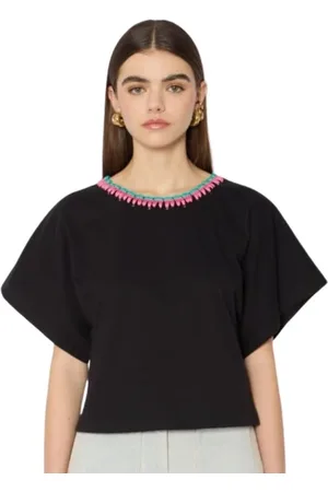 Berenice Femme, Tops, Noir, Taille: 40 FR T-shirt en coton style kimono