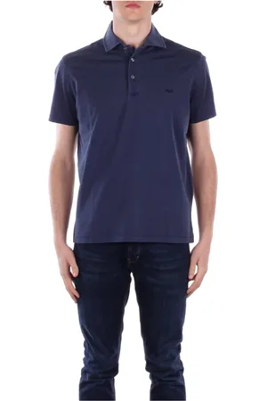 FAY Homme, Tops, Bleu, Taille: 2XL Polo avec logo et boutons