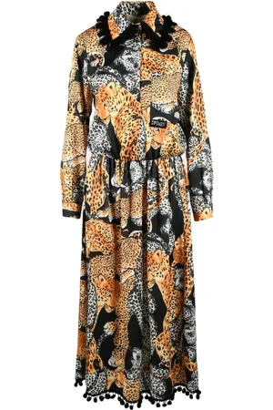 5 PROGRESS Femme, Robes, Multicolore, Taille: 36 FR Robe élégante en polyester