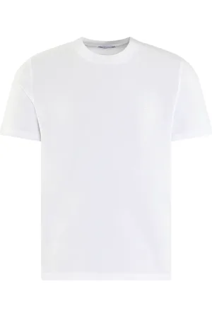 Jacob Cohen Homme, Tops, Blanc, Taille: XL T-shirt Homme Col Rond Côtelé