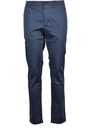 Tommy Hilfiger Homme, Pantalons, Bleu, Taille: W40 Pantalon Slim Fit en Coton avec Fermeture Éclair