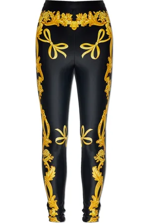 VERSACE Femme, Pantalons, Noir, Taille: 32 FR Medusa Came print leggings