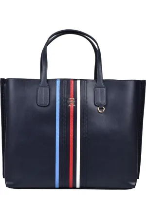Tommy Hilfiger Femme, Sacs, Bleu, Taille: ONE Size Sac Shopper Élégant avec Bandoulière