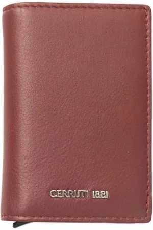 Cerruti 1881 Homme, Accessoires, Rouge, Taille: ONE Size Portefeuille en Cuir Rouge Élégant et Fonctionnel
