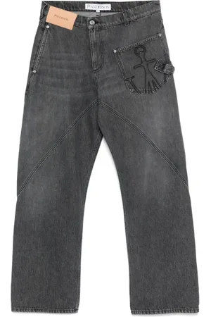 J.W.Anderson Homme, Jeans, Gris, Taille: W34 Vêtements de travail Twisted Détails Gris Moyen