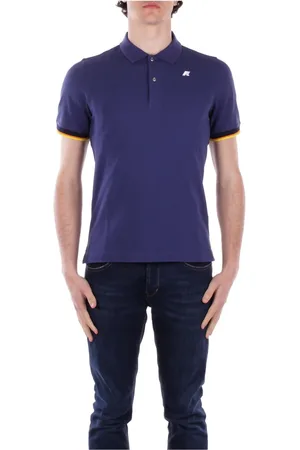 K-Way Homme, Tops, Bleu, Taille: 3XL Polo Bleu avec Logo Avant