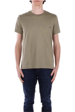 FAY Homme, Tops, Vert, Taille: M T-shirt Vert avec Logo et Poche