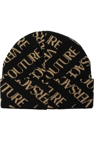 VERSACE Homme, Accessoires, Noir, Taille: ONE Size Bonnet avec logo