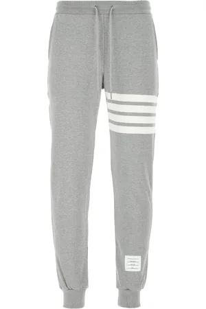 Thom Browne Homme, Pantalons, Gris, Taille: M Joggers en Coton Gris
