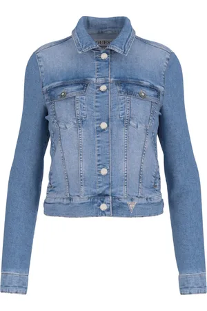 Guess Femme, Vestes, Bleu, Taille: 42 FR Veste Trucker en Denim
