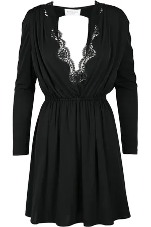ERMANNO SCERVINO Femme, Robes, Noir, Taille: 40 FR Robe tunique en jersey avec manches froncées