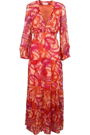 Dondup Femme, Robes, Rouge, Taille: 36 FR Robe longue avec taille élastique