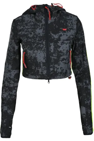 Diesel Femme, Vestes, Noir, Taille: 40 FR Veste Technique avec Poches à Fermeture Éclair