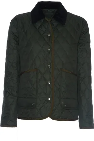 FAY Femme, Vestes, Vert, Taille: 42 FR Veste à col en velours matelassé