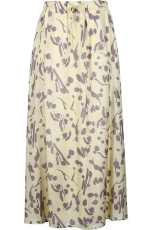 ALYSI Femme, Jupes, Multicolore, Taille: 40 FR Jupe Longue Élastique avec Fond de Robe