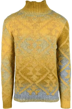 Dondup Homme, Pulls, Jaune, Taille: L Pull en Tricot Doux Mélange Mohair Alpaga