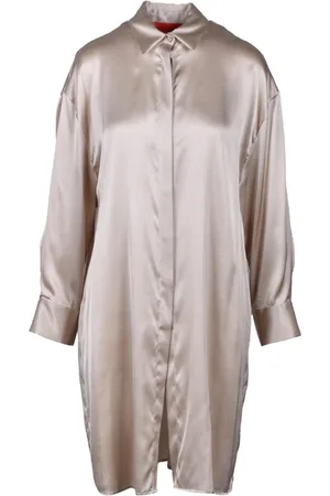 FARFETCH Femme, Robes, , Taille: 40 FR Chemise en Mélange de Soie