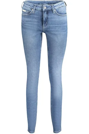 Calvin Klein Femme, Jeans, Bleu, Taille: W29 L32 Jean Skinny Bleu en Coton avec Effet Lavé