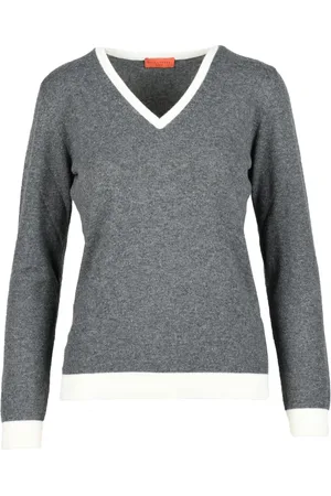 BALLANTYNE Femme, Pulls, Gris, Taille: 36 FR Pull en Cachemire Pullover