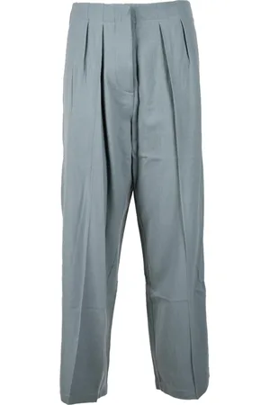 ALYSI Femme, Pantalons, Gris, Taille: 36 FR Pantalon en mélange de laine stretch