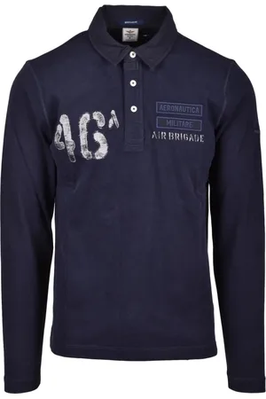 Aeronautica Militare Homme, Tops, Bleu, Taille: L Polo en coton style militaire