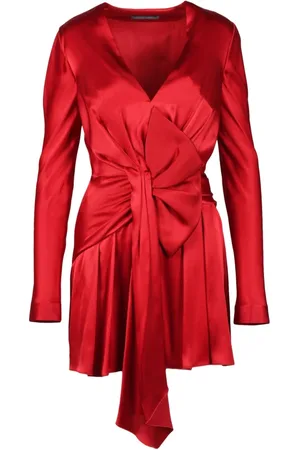 Alberta Ferretti Femme, Robes, Rouge, Taille: 36 FR Robe en mélange de soie