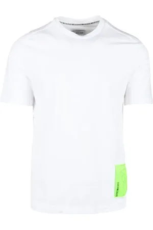 Bikkembergs Homme, Tops, Blanc, Taille: M T-shirt coton élasthanne