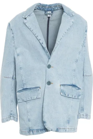 Liu Jo Femme, Vestes, Bleu, Taille: 34 FR Blazer en Denim Bleu avec Coupe Ajustée