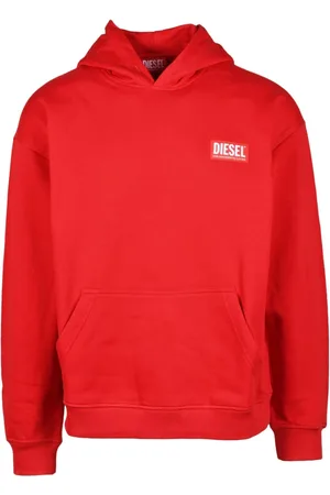 Diesel Homme, Sweatshirts et sweats à capuche, Rouge, Taille: L Sweat en Coton