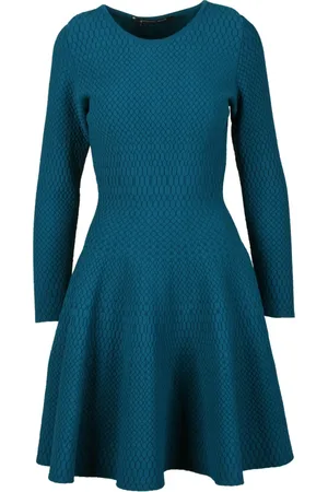 ANTONINO VALENTI Femme, Robes, Bleu, Taille: 38 FR Robe Tricot pour Femmes