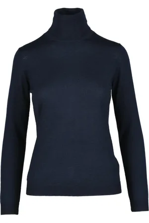 BALLANTYNE Femme, Pulls, Bleu, Taille: 42 FR Pull en Laine à Col Haut