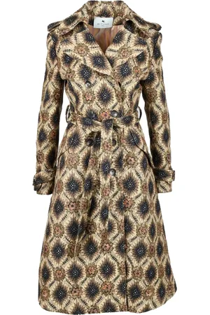 Etro Femme, Manteaux, Multicolore, Taille: 44 FR Manteau jacquard à double boutonnage