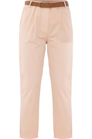 Kocca Femme, Pantalons, Rose, Taille: 38 FR Pantalon en Coton avec Ceinture