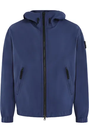 Stone Island Homme, Vestes, Bleu, Taille: M Veste en coton bleu
