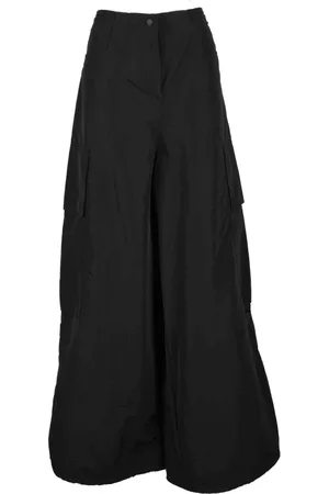 Palm Angels Femme, Pantalons, Noir, Taille: 36 FR Pantalon Élégant en Nylon et Polyester