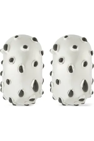 Courrèges Femme, Accessoires, Blanc, Taille: ONE Size Élégant Collier Argent et Noir