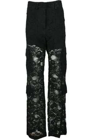 Msgm Femme, Pantalons, Noir, Taille: 38 FR Pantalon en Nylon et Coton Élégant