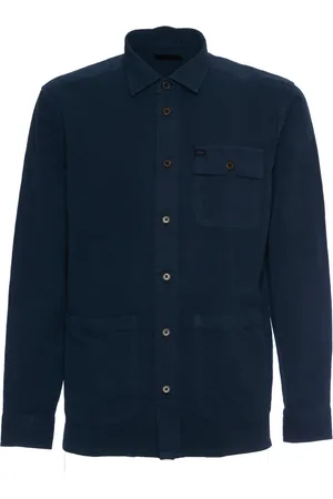 FAY Homme, Vestes, Bleu, Taille: S Chemise en Toile Veste & Manteau Bleu