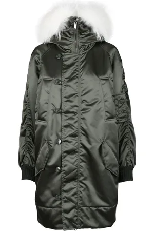 Dondup Femme, Manteaux, Vert, Taille: 36 FR Veste en Nylon