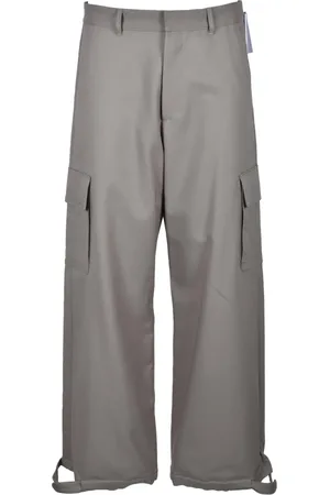 OFF-WHITE Homme, Pantalons, Gris, Taille: M Pantalon Casual en polyester