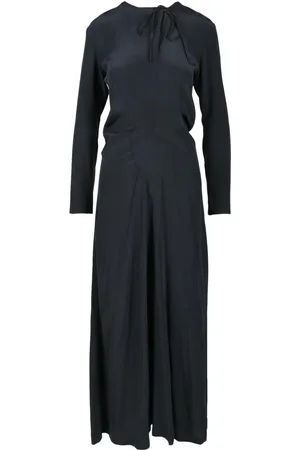 ALYSI Femme, Robes, Noir, Taille: 36 FR Robe tunique en soie style